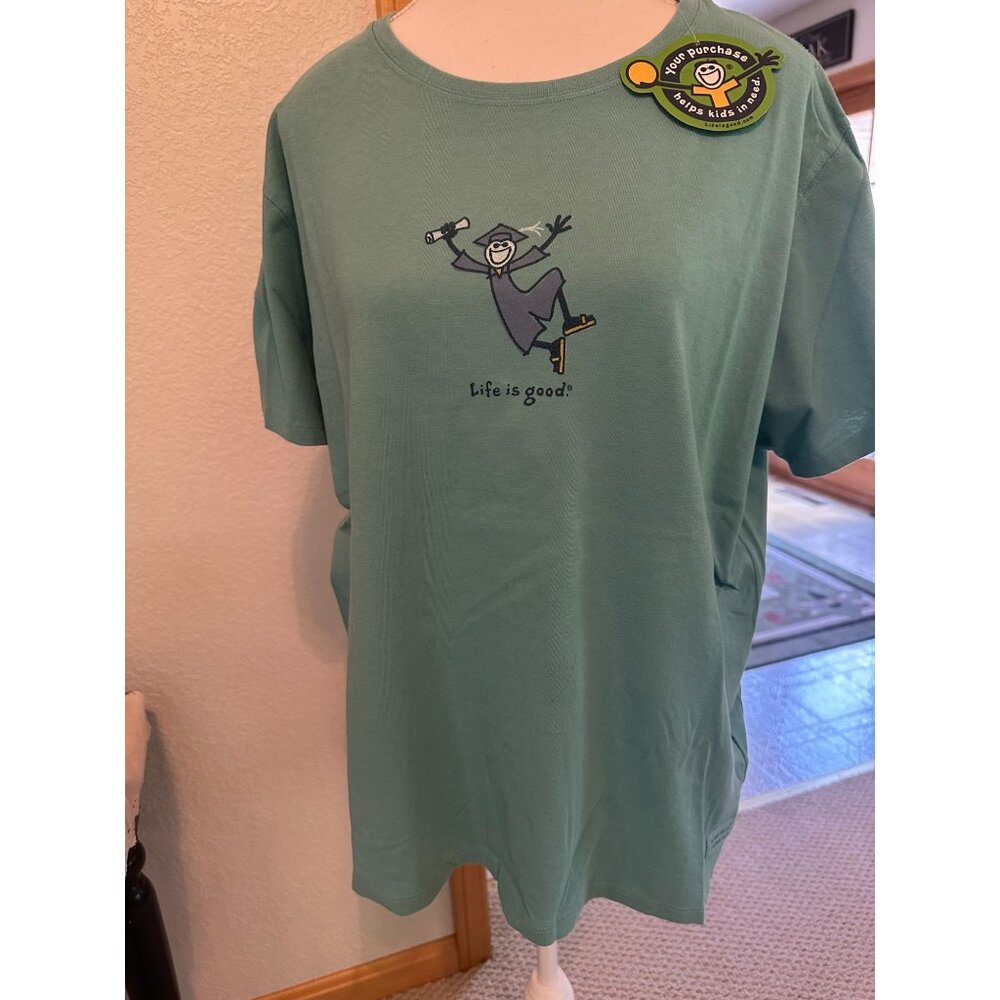 NWT Life Is Good Womens Graphic Graduation T-Shirt Various sizes - Picture 2 of 7